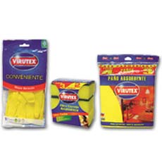 Utencillos De Limpieza VIRUTEX PA&Ntilde;O ABSORBENTE X4 + GUANTE + ESPONJAX3 - cod. 68942