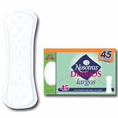 Nosotras Diarios Largos Pantyprotectores - Cj. x 45 Un