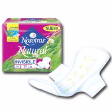 Toallas Higienicas NOSOTRAS NATURAL INVISIBLE TELA X8 UND - cod. 24063