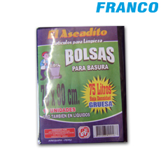 EL ASEADITO BOLSAS P/BASURA 75 LT B/D