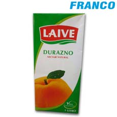 LAIVE JUGO DURAZNO - CJ. X 1 LT.