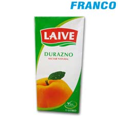 LAIVE JUGO DURAZNO LIGHT - CJ. X 1 LT.