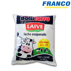 LAIVE LECHE EVAPORADA BOLSITARRO - BL.X 410 ML