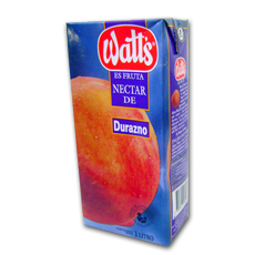 WATTS JUGO DURAZNO - CJ.X 1 LT.