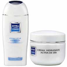 Nivea Visage Cr. Limp. 200ml + Hidrat. Act. D&iacute;a P. Normal Mixta 50