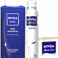 Nivea Milk Nut. 250ml + Deo Pure 150ml. + Jab&oacute;n 90g.